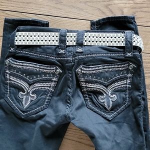 Rock Revival 25/30 7"rise black lightweight cotton